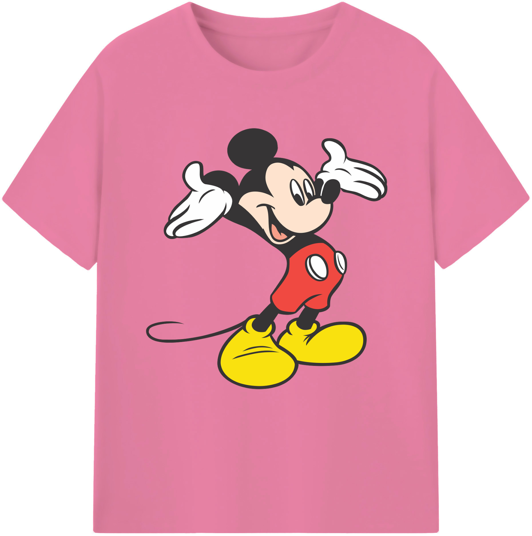 （画像用） ミッキーマウス Mickey Mouse 綿100％半袖Tシャツ（フロントプリント）